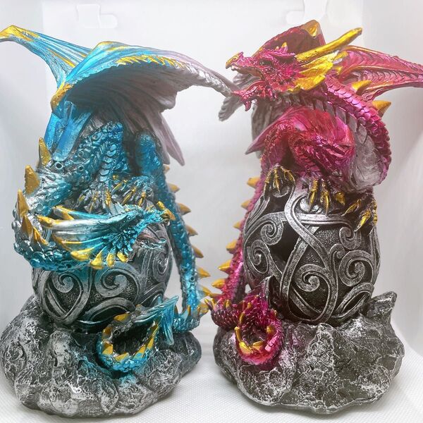 ドラゴンのオブジェ 2匹セット フィギュア 置物 インテリア