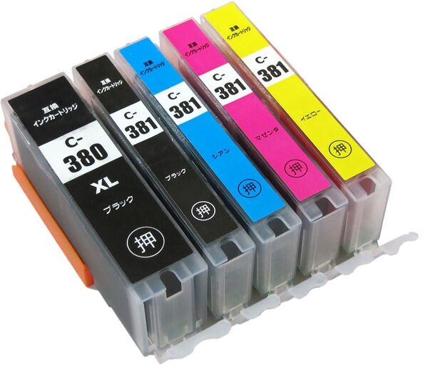 5本自由選択キャノンCANON BCI-381XL 380XL/5MP互換インクカートリッジ 大容量