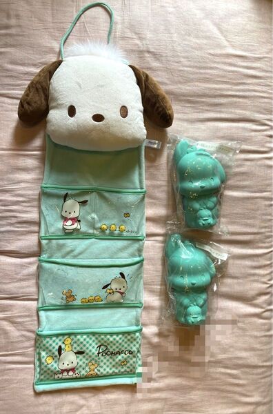 ポチャッコ ウォールポケット&シリコンポーチ2個