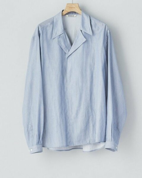 AURALEEオーラリー GIZA LIGHT WEIGHT DOUBLE-CLOTH P/O SHIRTS