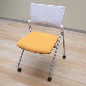 ito-kiITOKImanosKLC-310GB-W8Y8 orange mi-ting chair ne stay ng elbow less meeting chair lecture EG11805 used office furniture 