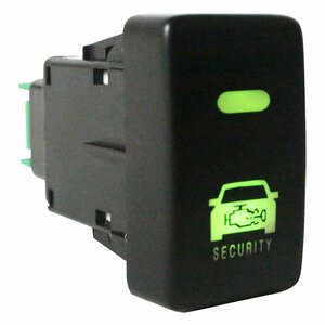 【ホンダA】 N BOX SLASH H26.12～現在 車種専用 防犯対策 点滅機能付き ダミーセキュリティパネル LED/グリーン スイッチホールカバー