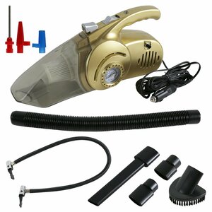  car vacuum cleaner cigar socket supply of electricity 12V powerful absorption 120W swim ring air pump LED lighting air gauge meter attaching camp sleeping area in the vehicle 