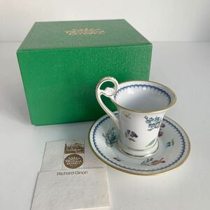 未使用品 Richard Ginori リチャードジノリ イタリアンフルーツ カップ&ソーサー ITALY イタリア 茶器 食器 洋食器 共箱付き C