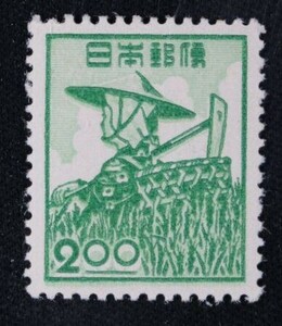 ☆コレクターの出品 昭和すかしなし切手『農婦』２円 ＮＨ美品 K-41