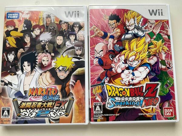 Wii ソフト　 ドラゴンボールZ スパーキングネオ　ナルト疾風伝激闘忍者大戦EX2
