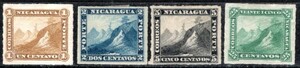 ◆517古いニカラグア　1878年　ファーストシリーズ　ルレット目打ち　$56　④ ◆