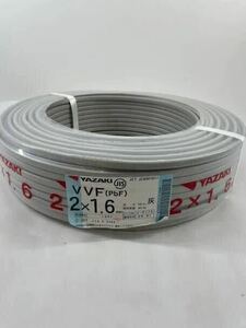 新品　VVFケーブル　1.6-2C 1.6mm-2芯　100m 黒白 ①