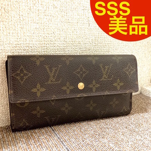 W240530F SSS美品 LOUIS VUITTON ルイヴィトン モノグラム 財布 検 長財布 ラウンドファスナー 折り畳み ウォレット フェンディ