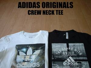 即戦力2着セットADIDAS ORIGINALSグラフィックTシャツMホワイトxブラック正規アディダスオリジナルスビッグトレフォイルトラックジャージ