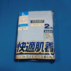  Brief пирог ru ткань 2 шт. комплект голубой хлопок новый товар нераспечатанный полотенце ткань стандартный retro Gunze бикини Brief Showa Retro 170