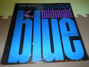 【BLUE NOTE MONO】KENNY BURRELL/MIDNIGHT BLUE BLP 4123 orig. RVG刻印/耳有/COAT BNを代表する1枚 好内容・高音質盤