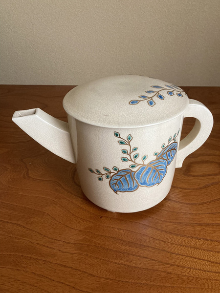 茶道具 水注 色絵仁清桐画 三つ足付 清閑寺窯 948
