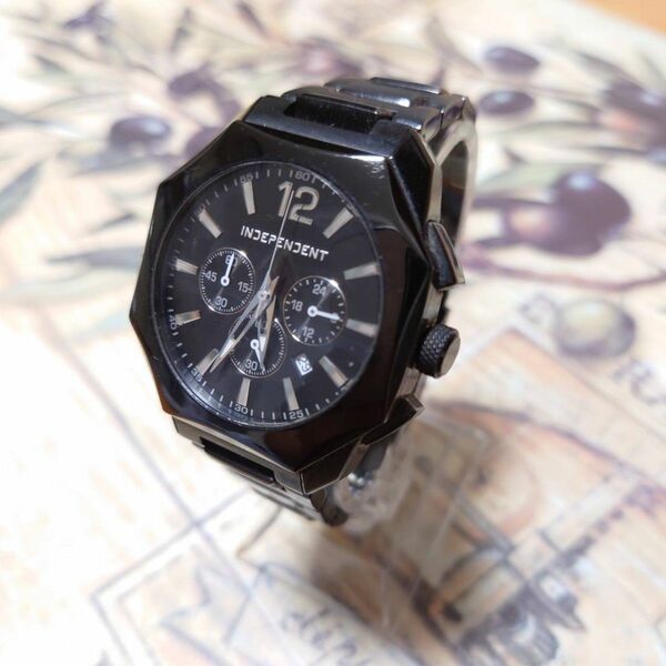 【美品】CITIZEN シチズン Independent インディペンデント クロノグラフ デイト クォーツ 3針 腕時計