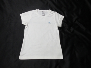 R-424★アディダス・CLIMALITE♪白色/半袖Tシャツ(M)★