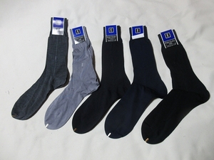 R-427* Yves Saint-Laurent! unused / men's / socks socks 5 pairs set (25.0cm)*