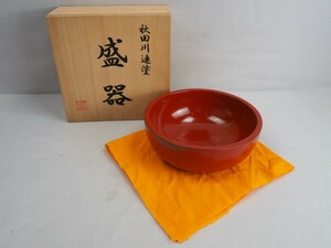 n5T240601 秋田川連塗 盛器 漆器 伝統工芸品 菓子器 菓子鉢 直径11.3cm 高さ8.3cm