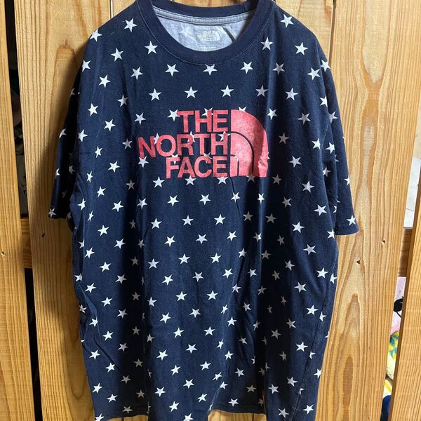 希少 古着 used ノースフェイス プリントTシャツ M 星条旗 星