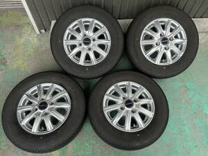 BALMINUM 12×3.5J+44 4H-100＆BSエコピアR680 145/80R12 80/78N LT 2021年キャリーエブリィハイゼットN-VAN