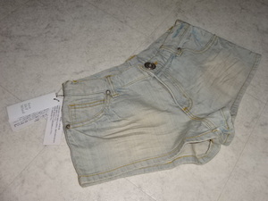 # unused tag attaching SeaSkyWind small size short pants hot pants short bread Denim jeans indigo SS XS size 5 number 34 number 0 number 