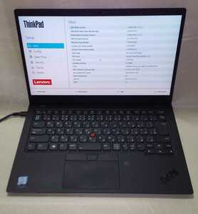 【Bios OK】 Lenovo ThinkPad X1 Carbon 20QE i5-8365U/8GB 第8世代 ⑭