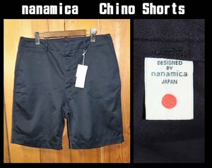 送料無料 即決 【未使用】 nanamica ★ Chino Shorts (W34) ★ ナナミカ チノショーツ 日本製 税込定価2万3100円 SUDS316 ワイド