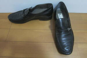 着用少 MORESCHI モレスキー 革靴 ビジネスシューズ イタリア製 黒 サイズ7 1/2(25.5㎝位) O2405E