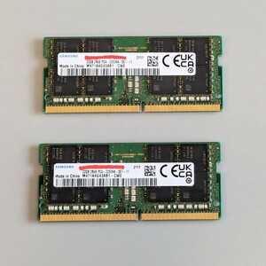 SAMSUNG DDR4 3200 SO-DIMM 32GB x 2枚 合計64GB