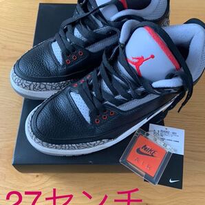 レアな2018年もの美品!27センチ/ナイキ/jordan3retro/ジョーダン3レトロ/854262001/ジョーダン1/supreme/union