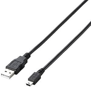 エレコム RoHS指令準拠&環境配慮パッケージ エコUSBケーブル USB2.0 A-miniBタイプ 5m ブラック U2C-J