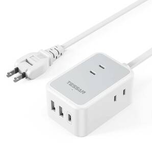 【在庫処分】USB-C 1ポート USB-A 3個AC口 2ポート コンセントタップ 蛸足コンセント usb-c タコ足配線 テー