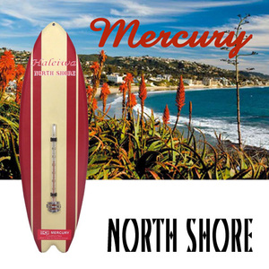 Mercury マーキュリー Thermometer サーモメーター ロングボード サーフボード Haleiwa NORTH SHORE 温度計..