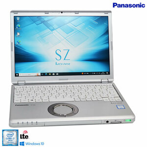 メモリ16G SIMフリー 12.1型 WUXGA Panasonic Let's note SZ6 Core i7 7600U M.2SSD512G Wi-Fi Webカメラ Windows10