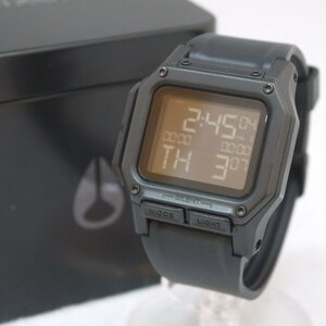 USED品・保管品 NIXON ニクソン THE REGULUS クォーツ 腕時計 デジタル ブラック 黒 動作品 外箱/ケース付き 現状品