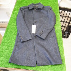 ★美品 USED品・保管品 TETE HOMME テットオム 1022091021 ステンカラーコート ロングコート ネイビー系 サイズS メンズ 現状品