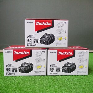 送料無料 未使用品・保管品 3個セット makita マキタ BL1860B 18V 6.0Ah リチウムイオンバッテリー 雪マーク付 純正 当店開封のみ 231214