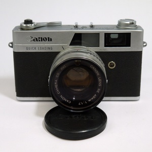 ジャンク品・長期保管品 Canon キャノン フィルムカメラ Canonet QL17 OUICK LOADING レンズ SE 45mm 1:1.7 ダメージ大