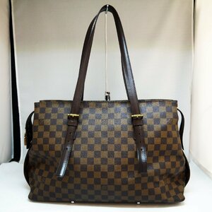 USED品・保管品 Louis Vuitton ルイヴィトン N51119 チェルシー トートバッグ ダミエ エベヌ TH0065 ショルダーバッグ 保存袋付