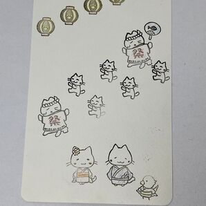 夏 ねこ 祭 夏祭り 盆踊り 浴衣 大小スタンプ7個セット 消しゴムはんこ