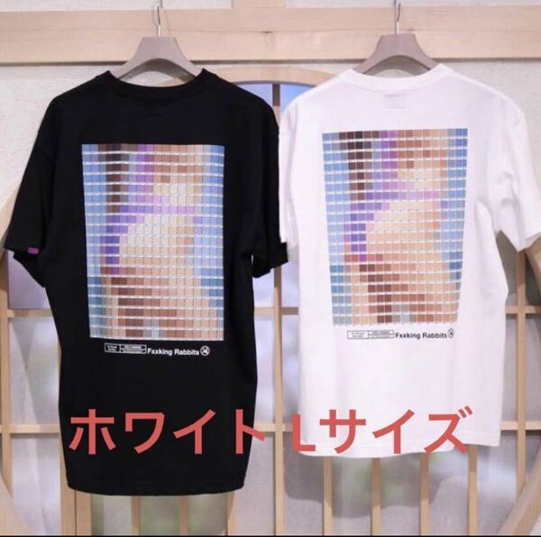 『新品』FR2撫子★ モザイク水着ガール Tシャツ Lサイズ★白 ホワイト★京都限定 FR2 梅 京都 撫子 月桃 柳 沖縄 大阪 doko
