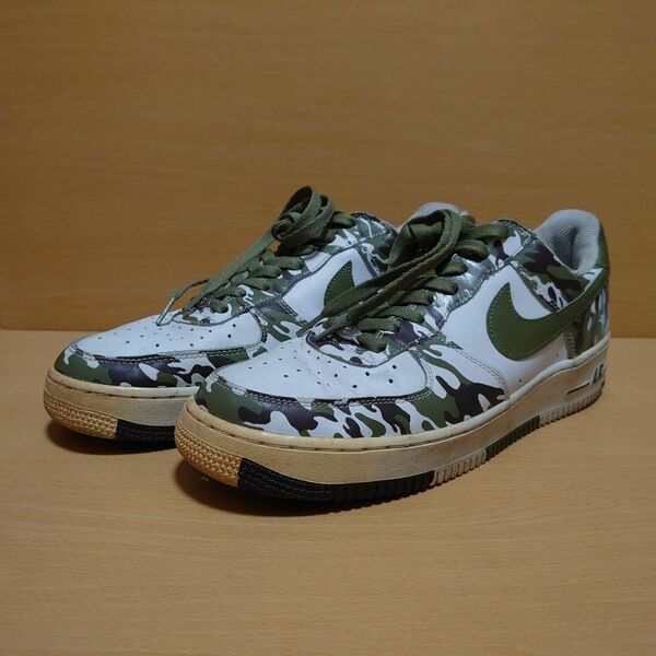 NIKE AIR FORCE 1 LOW WHITE/PALM GREEN-BAROQUE BROWN カモフラージュ 29cm