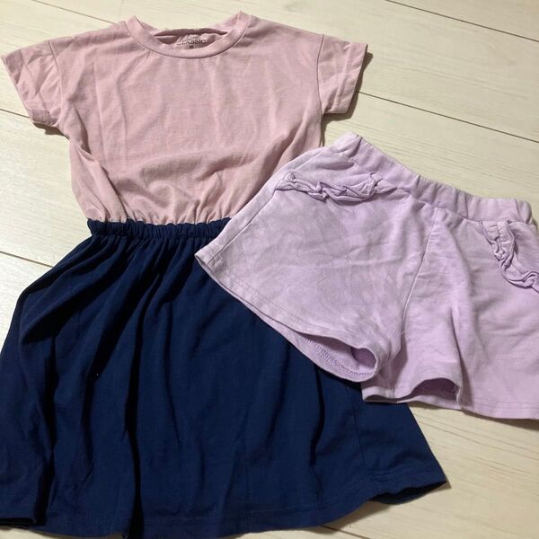 ◎ 女の子 ワンピース ショートパンツ 95センチ