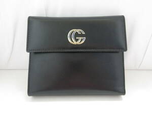 ☆GUCCI グッチ GGマーモント 手帳カバー 6つ穴 ブラック 黒 中古☆