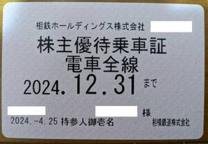 【送料無料】相鉄　株主優待乗車証　電車全線　定期タイプ