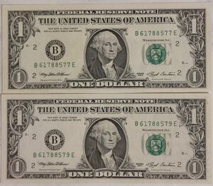 アメリカ 旧紙幣 1ドル紙幣 2枚 コレクション