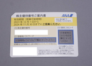 ★ ANA 全日空株主優待券 2024/11/30まで 最大6枚用意できます ★