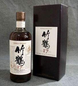 1 jpy ~ [ old sake not yet . plug ] whisky nikaNIKKA bamboo crane 17 year old label 700ml 43% box attaching 