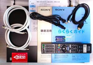 SONY BD/DVDレコ-ダ-BDZ-RX105綺麗すぐ使える2番組同時録画,新品NAS 2TB HDD換装/録画500時間に倍増,録画ダビング再生快調　　　　　　　　
