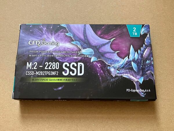 CFD Gaming 2TB M.2 SSD NVMe PCIE 4.0 3D TLC キオクシア BiCS5 4950MB/s