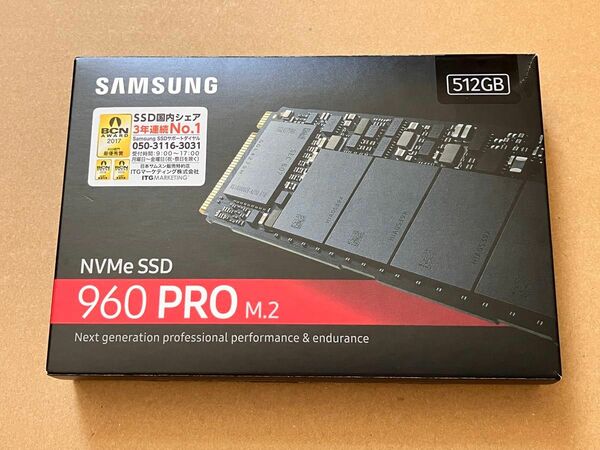 SAMSUNG 960PRO 512GB M.2 SSD NVMe 3D MLC 高耐久 プロ